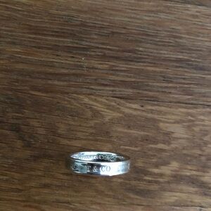 Tiffany & Co thin sterling silver ring.
